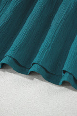 Skobeloff Frilled U Neck Puff Sleeve Belted Ruffle Hem Plus Size Midi Dress Plus Size Mini Dresses JT's Designer Fashion