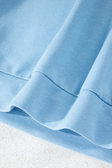 Sky Blue Rainbow Colorblock Collared Short Sleeve Top 2 Piece Shorts Set Short Sets JT's Designer Fashion
