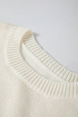 White Snowflake Christmas Tunic Sweater Sweaters JT's Designer Fashion