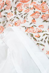 Orange Rose Floral Knotted Straps Tiered Babydoll Dress Floral Dresses JT's Designer Fashion
