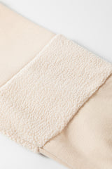 Oatmeal Contrast 2-tone Patchwork Raglan Sleeve Sweatshirt Sweatshirts & Hoodies JT's Designer Fashion