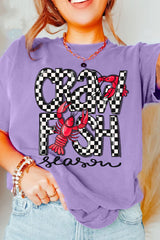Wisteria Craw Fish Season Graphic Short Sleeve Top Graphic Tees JT's Designer Fashion