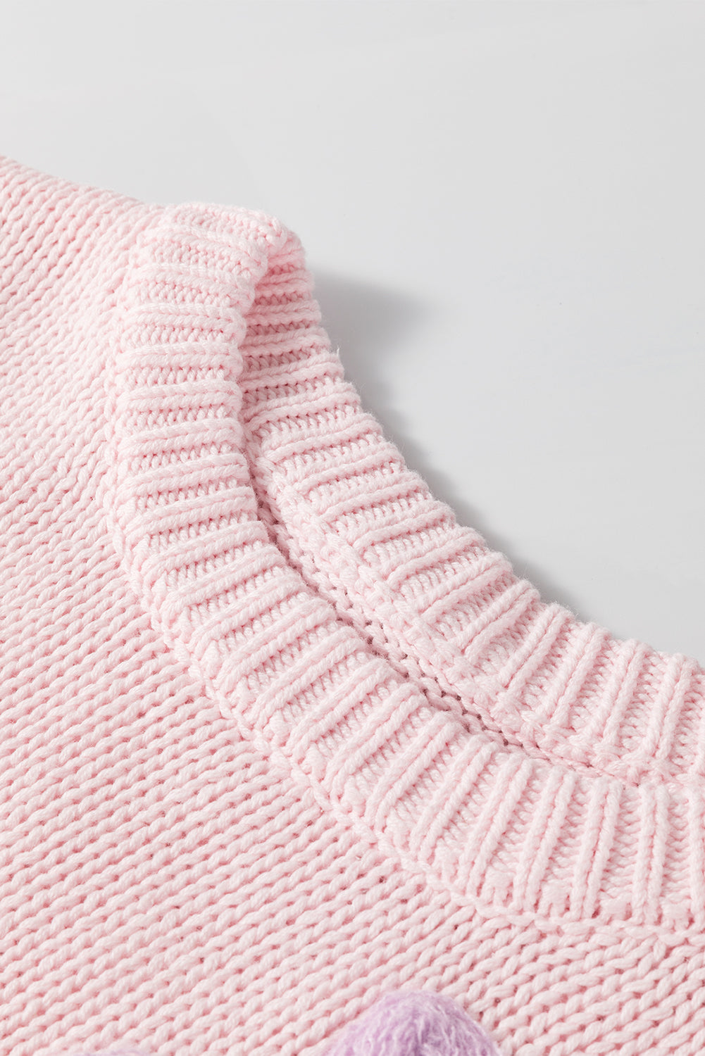 Pink Petals & Threads Embroidered Floral Sweater Sweaters JT's Designer Fashion
