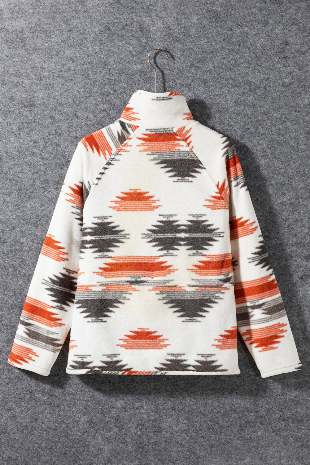 Multicolour Aztec Fleece Patchwork Snap Button Jacket Jackets JT's Designer Fashion