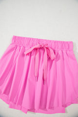 Bonbon Drawstring High Waist Lined Tennis Skorts Skirts & Petticoat JT's Designer Fashion