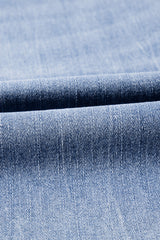 Ashleigh Blue Acid Wash Raw Hem High Waist Flared Jeans Jeans JT's Designer Fashion