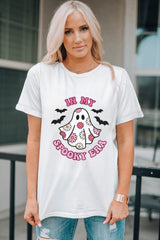 White IN MY SPOOKY ERA Halloween Ghost Graphic Tee Graphic Tees JT's Designer Fashion