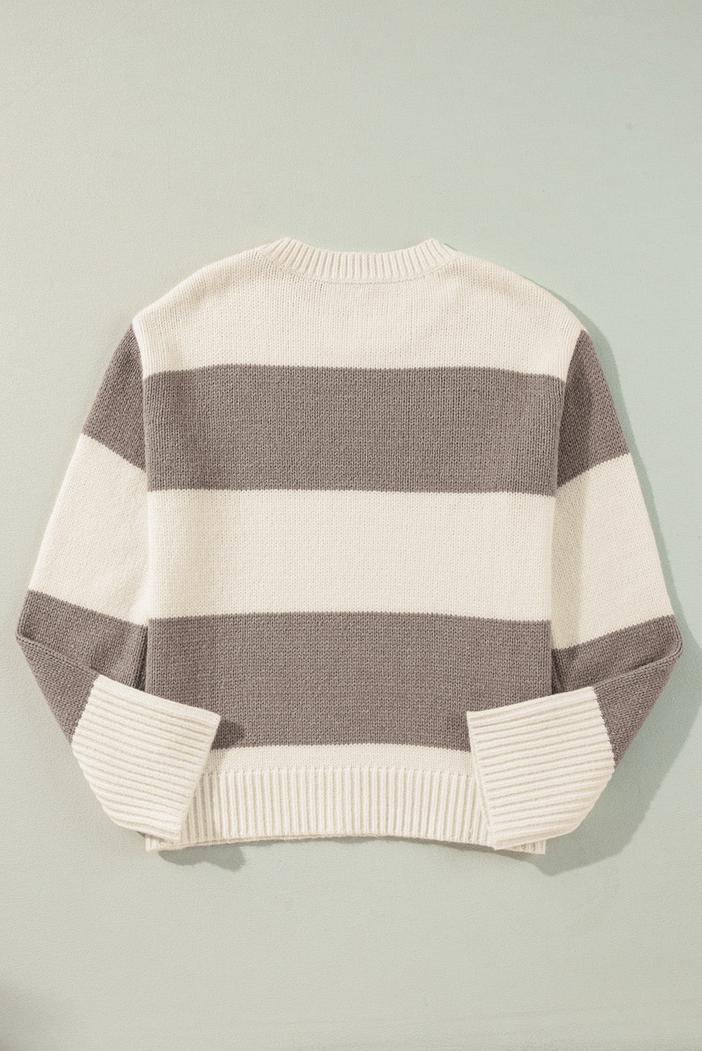 Simply Taupe Colorblock Loose Pullover Sweater Sweaters JT's Designer Fashion
