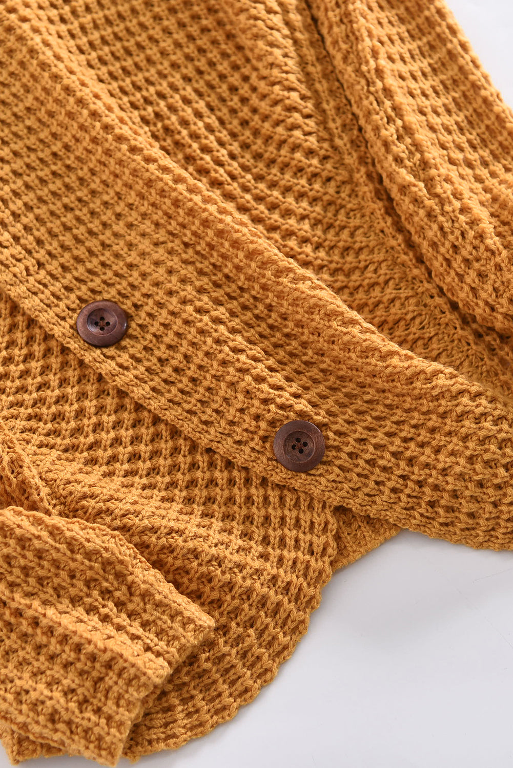 Mustard Buttoned Wrap Turtleneck Sweater Sweaters & Cardigans JT's Designer Fashion