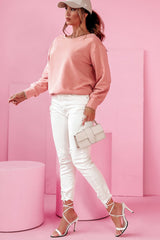 Pale Chestnut Bowknot Dewback Round Neck Sweatshirt Sweatshirts & Hoodies JT's Designer Fashion
