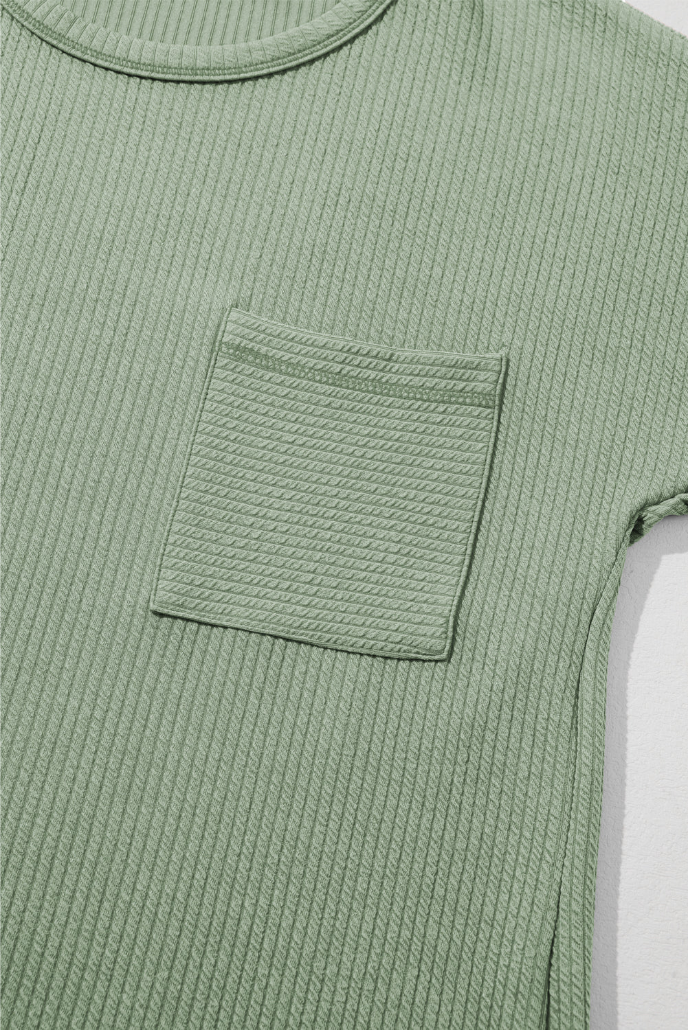 Clearly Aqua Solid Color Corded Drop Shoulder Long Sleeve Top Long Sleeve Tops JT's Designer Fashion