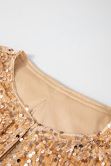 Golden Fleece Sequined Open Front Cropped Jacket Jackets JT's Designer Fashion