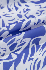 Sky Blue Floral Print Spaghetti Strap High Waist Maxi Dress Floral Dresses JT's Designer Fashion