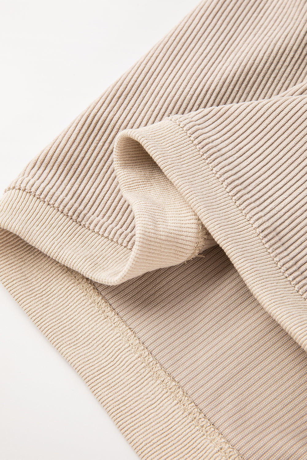 Smoke Gray Ribbed Corduroy Oversized Sweatshirt Sweatshirts & Hoodies JT's Designer Fashion