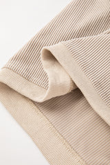 Smoke Gray Ribbed Corduroy Oversized Sweatshirt Sweatshirts & Hoodies JT's Designer Fashion