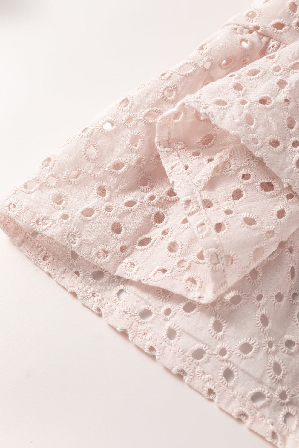 Delicacy Embroidered Eyelets Ruffled Hem Sleeveless Mini Dress Mini Dresses JT's Designer Fashion