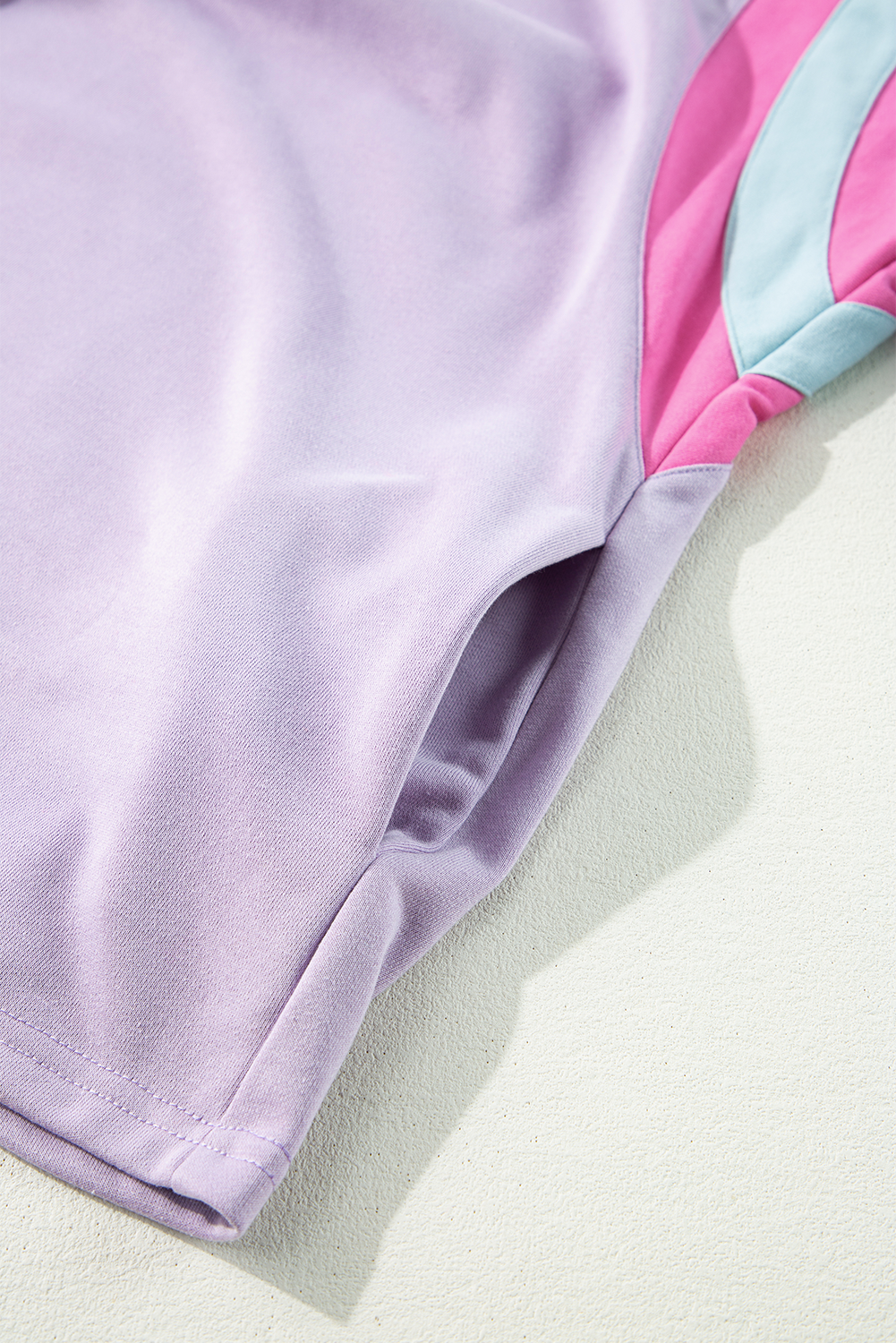 Phalaenopsis Mineral Wash Colorblock Arm Patchwork Oversize Top Long Sleeve Tops JT's Designer Fashion