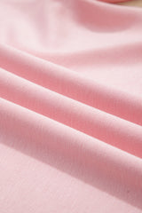 Light Pink Puff Sleeve Pearl Embellished Scallop Trim Top 2 Piece Skort Set Two Piece Dresses JT's Designer Fashion