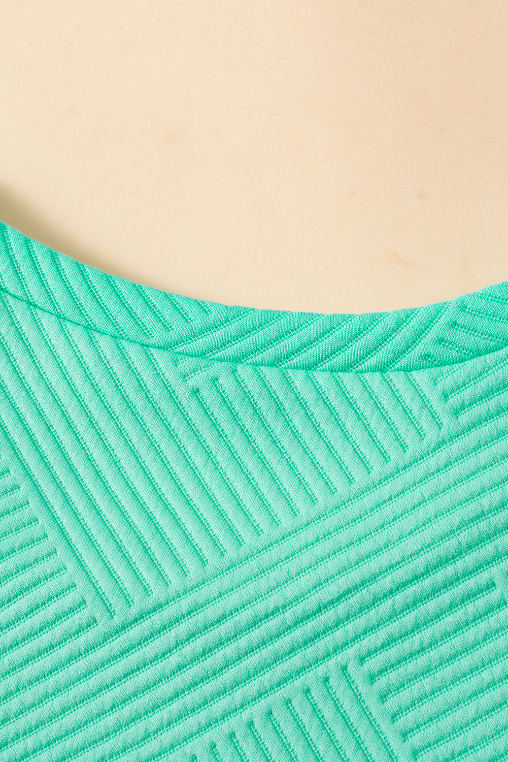 Mint Green Textured Cap Sleeve T Shirt Dress T Shirt Dresses JT's Designer Fashion