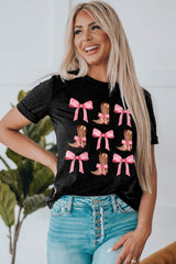 Black Western Cowboy Boots Crew Neck Graphic Tee Graphic Tees JT's Designer Fashion