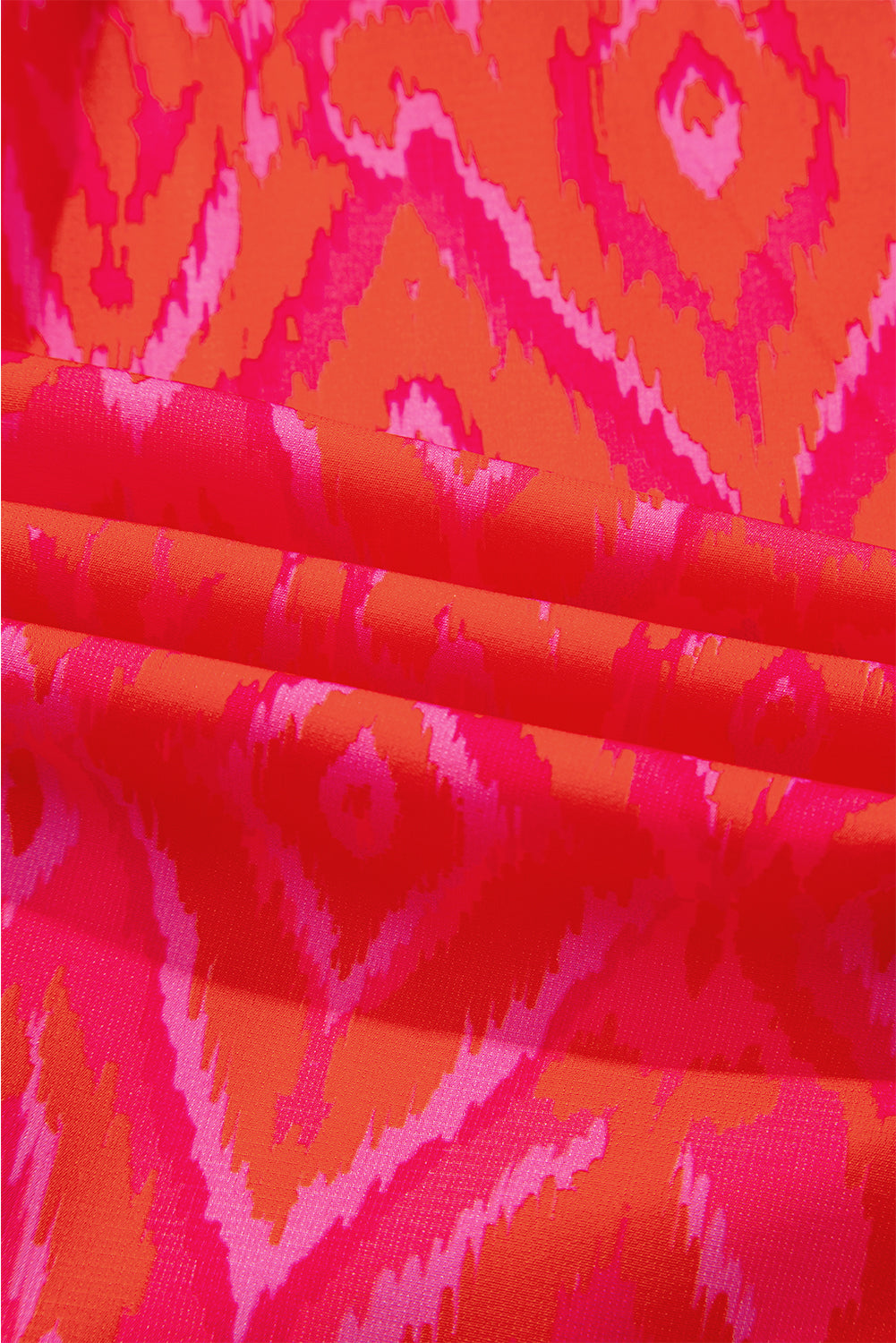 Strawberry Pink Western Aztec Geometric Ruffled 3/4 Sleeve Shirt Blouses & Shirts JT's Designer Fashion