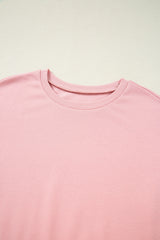 Apricot Pink Half Sleeve T-Shirt & Cargo Sweatpants Set Pant Sets JT's Designer Fashion