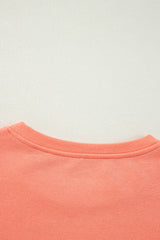 Flamingo Rainbow Striped Sleeve Crew Neck Loose Sweatshirt Sweatshirts & Hoodies JT's Designer Fashion