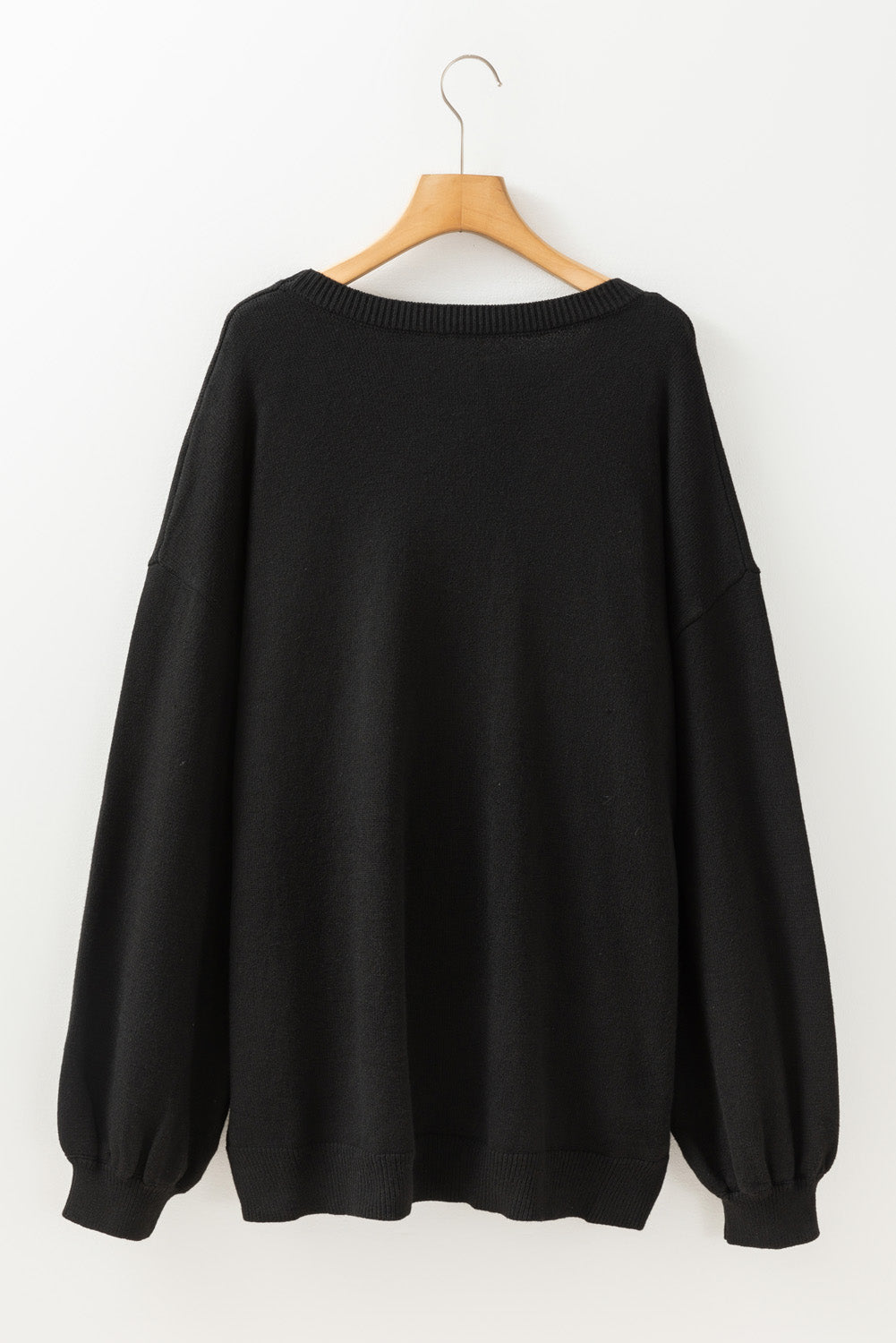 Black Tinsel Merry & Bright Round Neck Plus Size Sweater Plus Size Sweaters & Cardigans JT's Designer Fashion