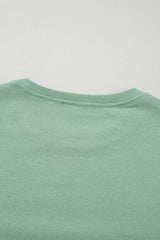 Moonlight Jade Rainbow Striped Sleeve Crew Neck Loose Sweatshirt Sweatshirts & Hoodies JT's Designer Fashion