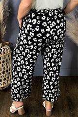 Leopard Leopard Print Wide Leg Pockets Plus Size Pants Plus Size Bottoms JT's Designer Fashion