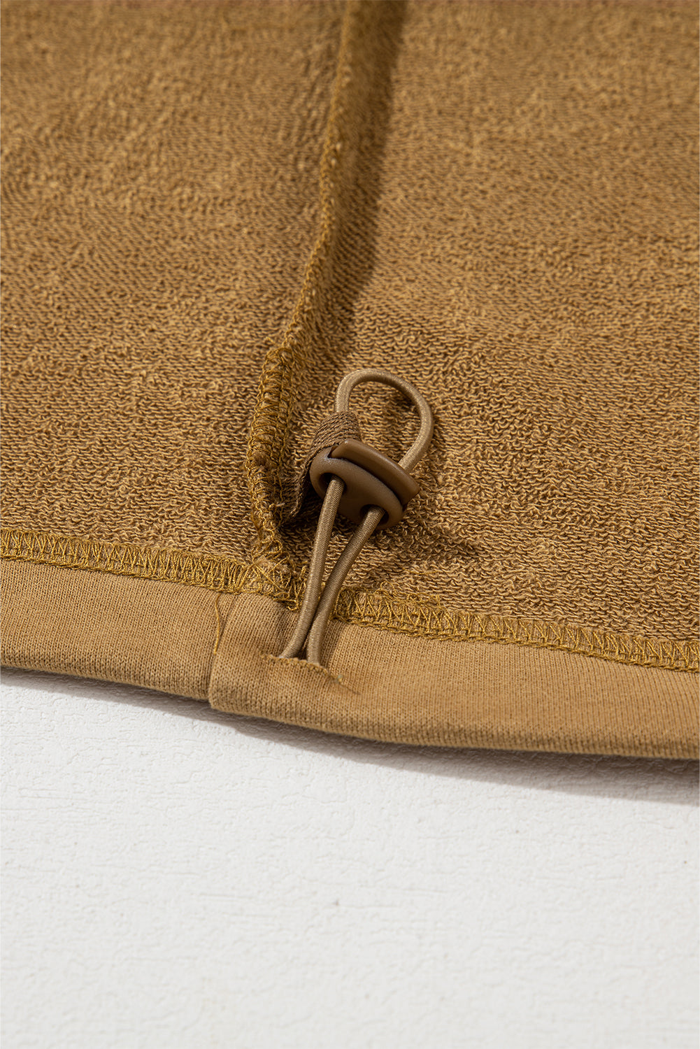 Brown Solid Kangaroo Pocket Half Zipper Oversized Hoodie Sweatshirts & Hoodies JT's Designer Fashion