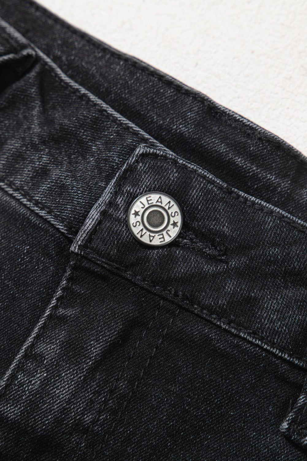 Black Wide Leg Pocketed High Waist Jeans Jeans JT's Designer Fashion