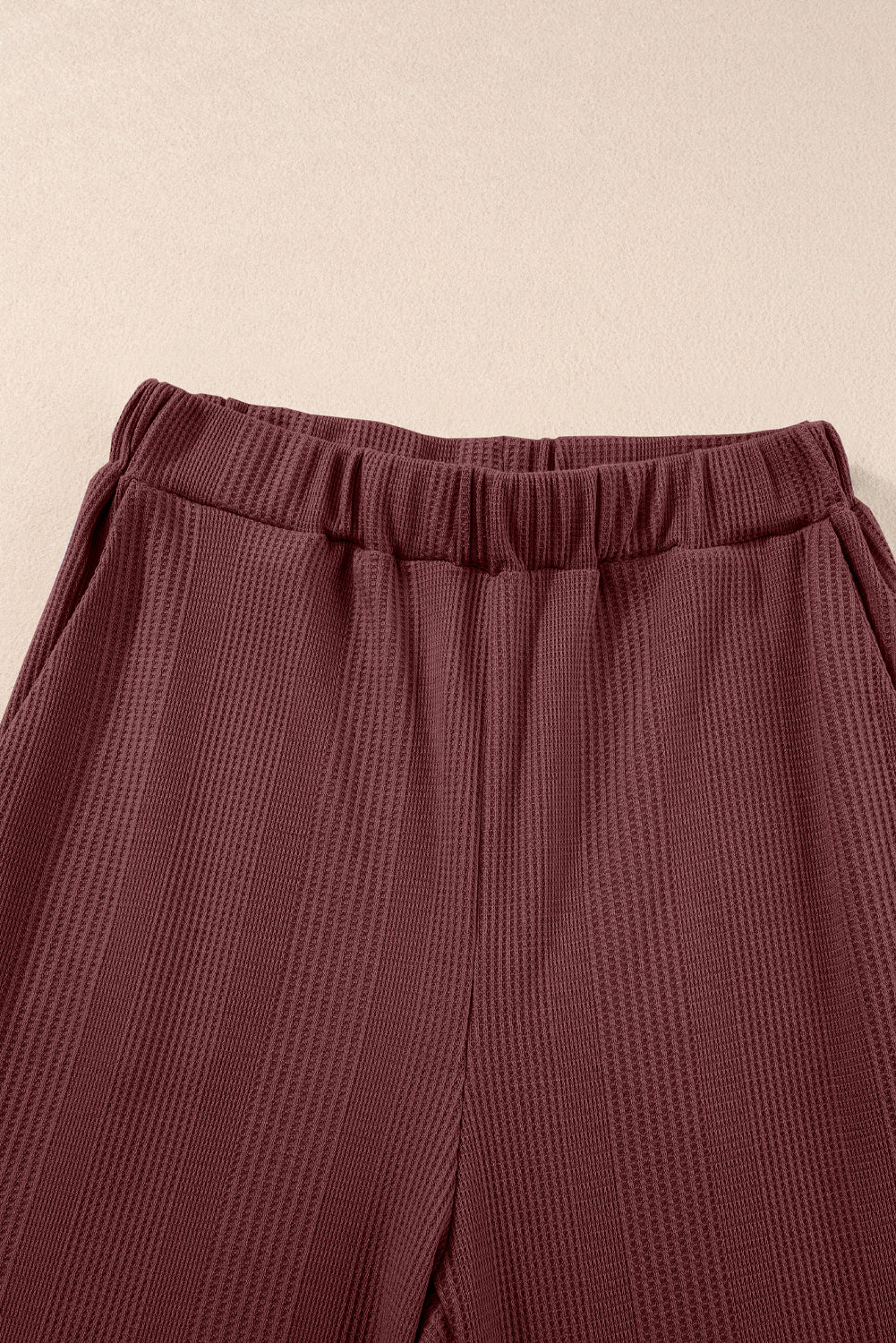 Red Dahlia Solid Color Ribbed Ruffle Tank Top and Pants Set Pant Sets JT's Designer Fashion