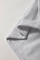 Light Grey French Terry Drawstring Mini Skort with Pockets Skirts & Petticoat JT's Designer Fashion
