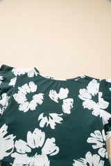 Floral Print Ruffle Sleeve Empire Waist Mini Dress Mini Dresses JT's Designer Fashion