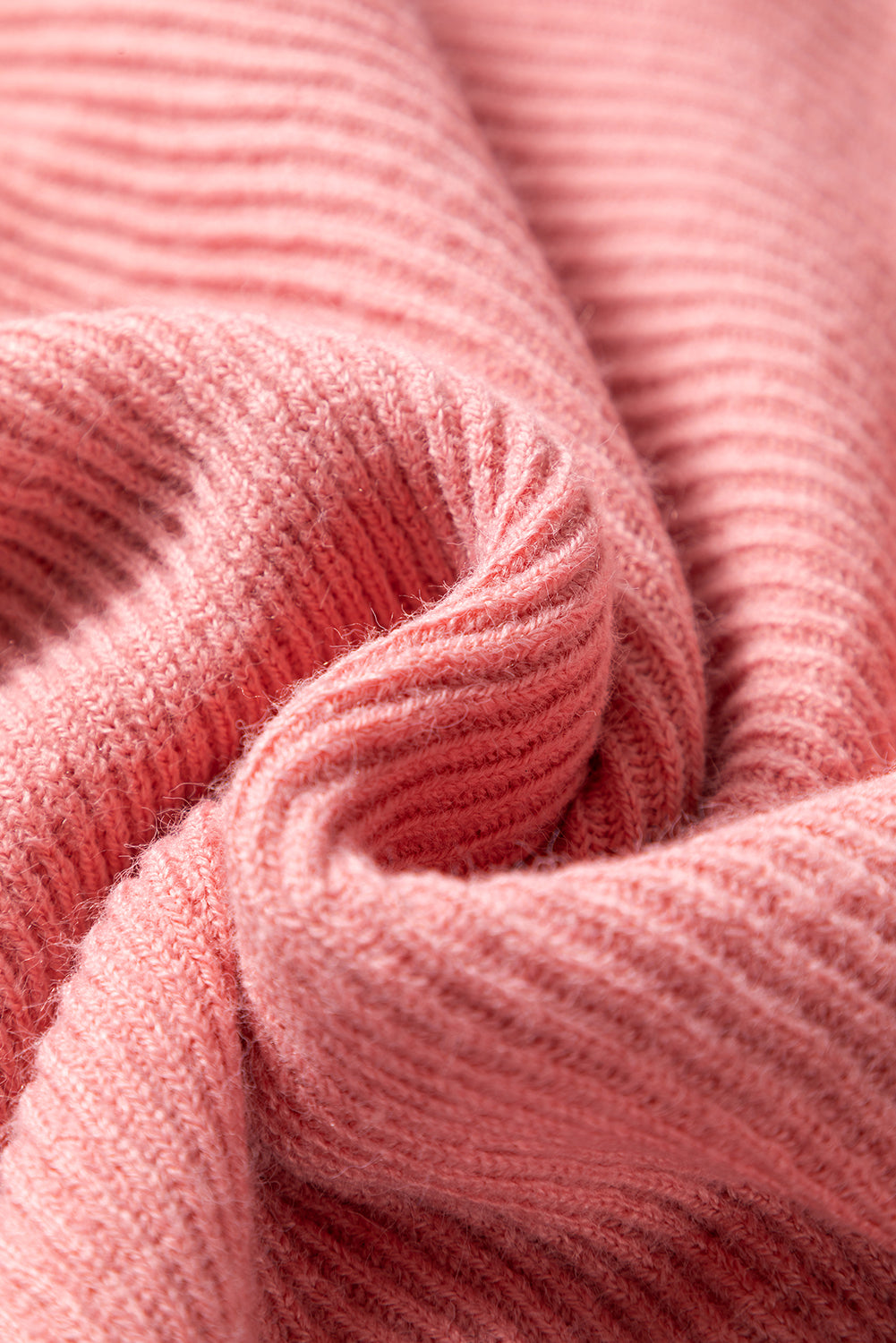 Light Pink Ribbed Knit Half Sleeve Plus Size Poncho Style Sweater Plus Size Sweaters & Cardigans JT's Designer Fashion