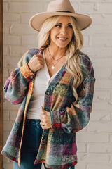 Multicolor Brushed Checked Western Buttoned Jacket Jackets JT's Designer Fashion