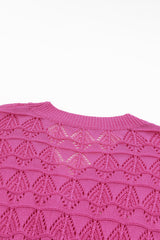 Rose Lightweight Buttoned Front Crochet Cardigan Cardigans JT's Designer Fashion