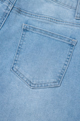 Beau Blue High Rise Barrel Relaxed Patch Pocket Jeans Jeans JT's Designer Fashion