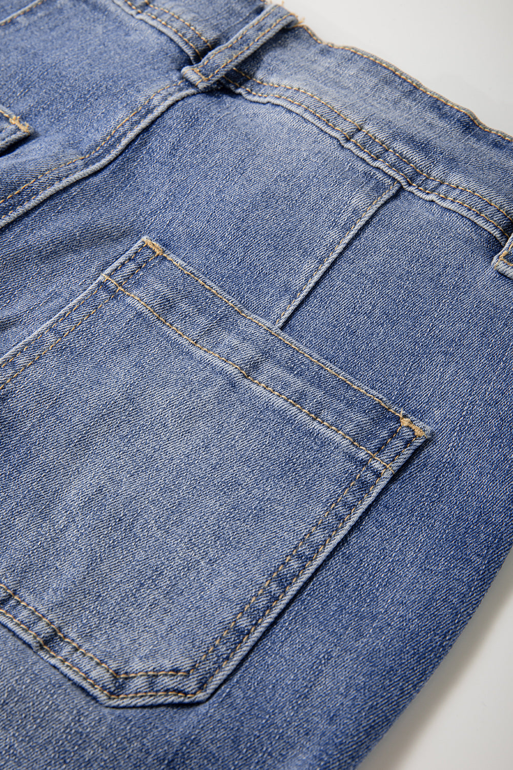 Ashleigh Blue Mineral Wash High Waist Bell Bottom Crop Jeans Jeans JT's Designer Fashion