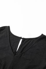 Black Plus Smocked High Waist Sleeveless V Neck Jumpsuit Plus Size Bottoms JT's Designer Fashion