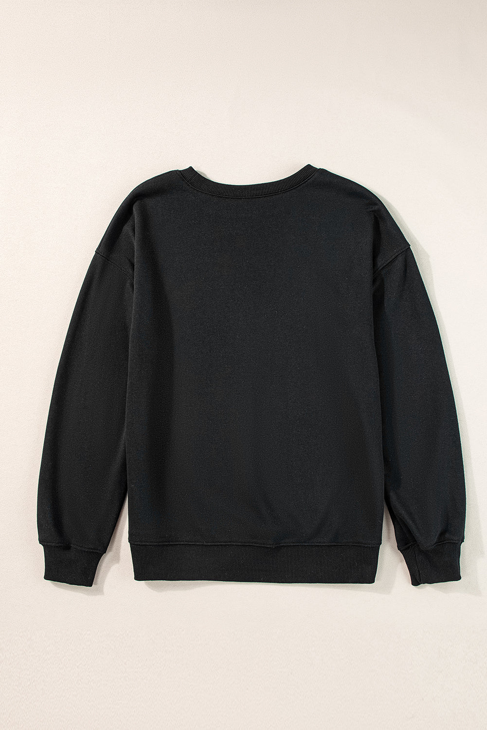 Black Halloween Bowknot Ghost Pumpkin Graphic Crewneck Sweatshirt Graphic Sweatshirts JT's Designer Fashion