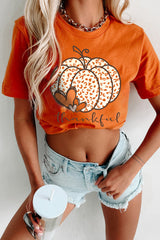 Orange Leopard Pumpkin Graphic Tee Graphic Tees JT's Designer Fashion