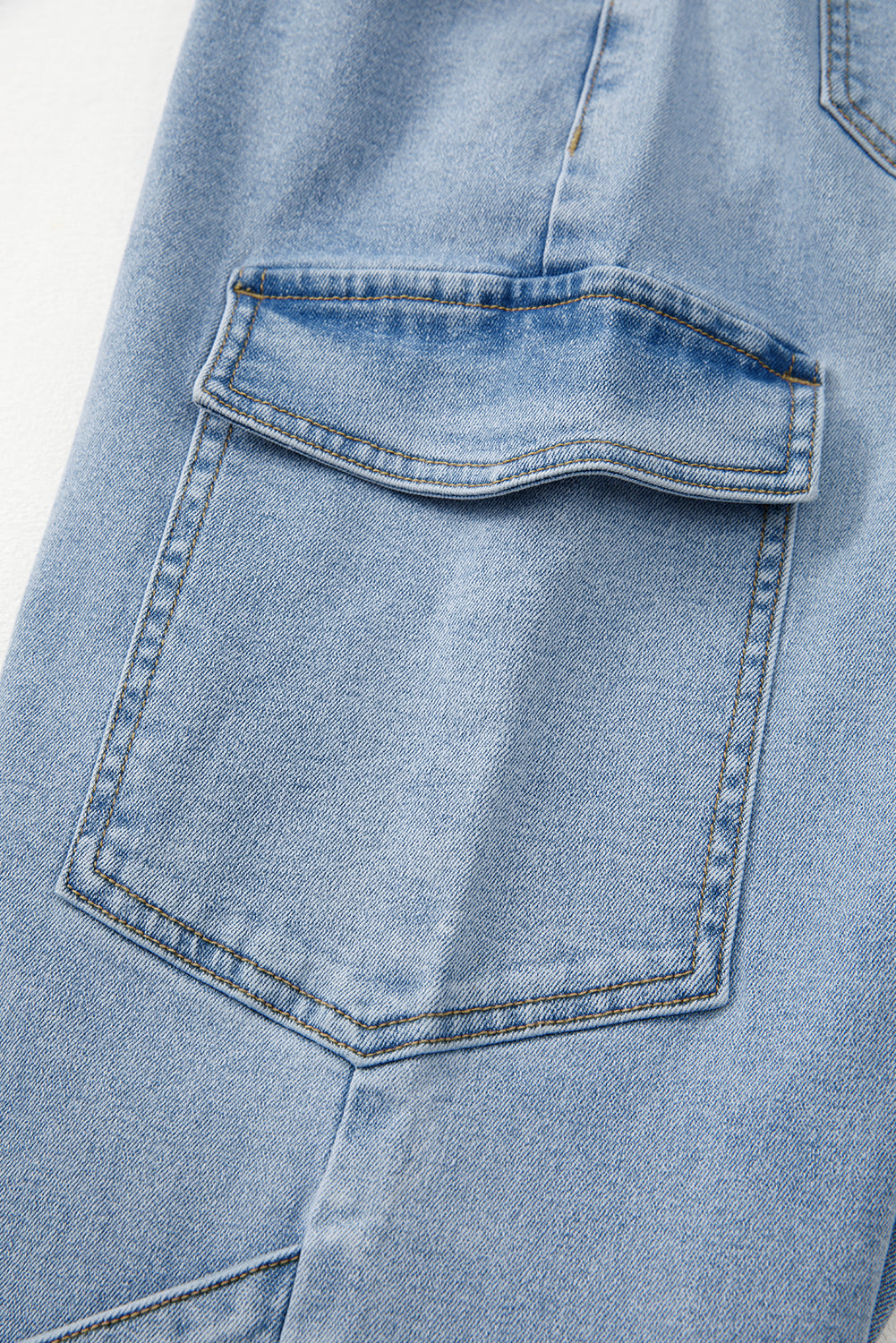 Beau Blue Bowknot Decor Boyfriend Cargo Jeans Jeans JT's Designer Fashion