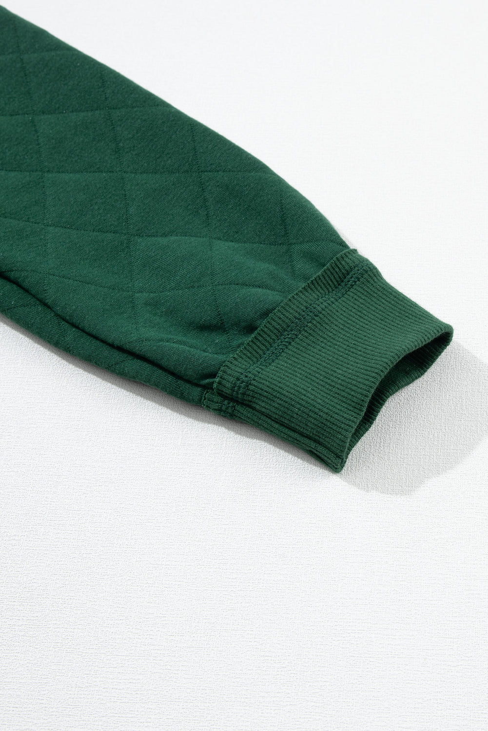 Blackish Green Quilted Patchwork Exposed Seam Hoodie Sweatshirts & Hoodies JT's Designer Fashion