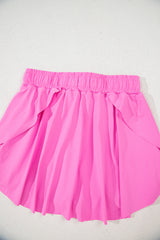 Bonbon Drawstring High Waist Lined Tennis Skorts Skirts & Petticoat JT's Designer Fashion
