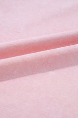 Light Pink 2 Pieces Mineral Wash Cotton Tank Top Lined Split Skirt Set Two Piece Dresses JT's Designer Fashion