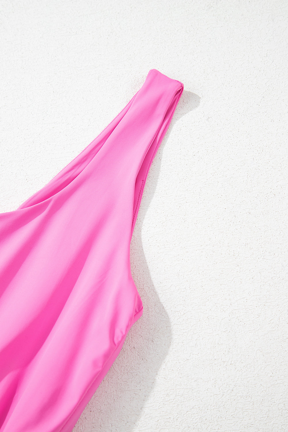Sachet Pink Plain Sleeveless Loop Drawstring Cinched Waist Romper Jumpsuits & Rompers JT's Designer Fashion