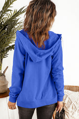 Blue Zip-up Hoodie Jacket Sweatshirts & Hoodies JT's Designer Fashion