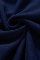 Navy Blue Solid Color Fleece Lined Zip up Hoodie Sweatshirts & Hoodies JT's Designer Fashion